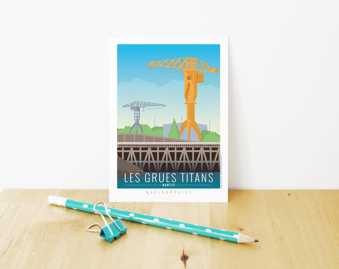 Carte postale LES GRUES TITANS