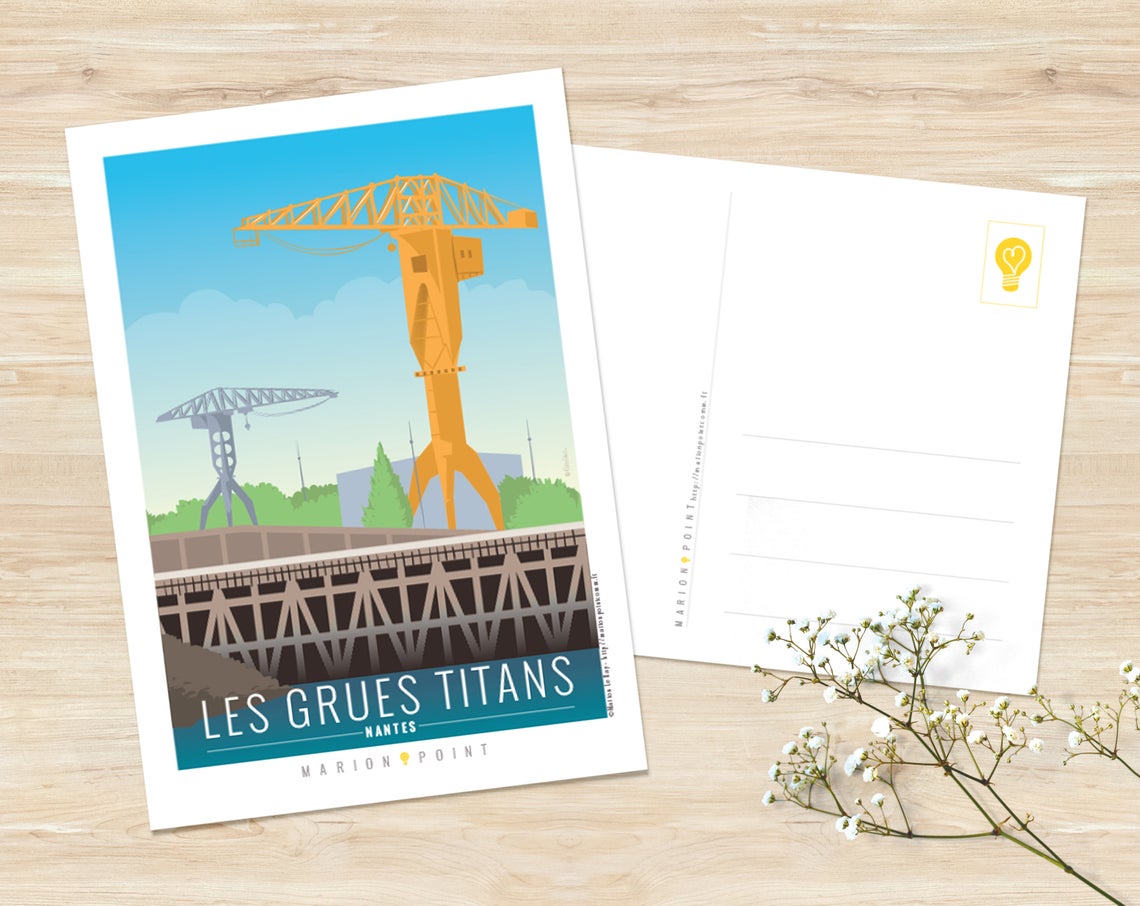 Carte postale LES GRUES TITANS