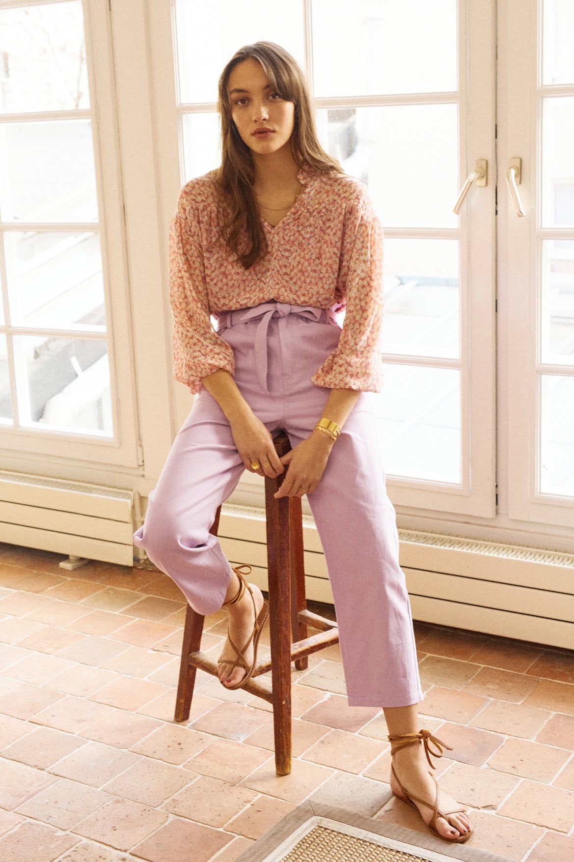 Pantalon GRAHAM orchidée