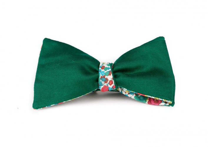 Noeud papillon EMMA ET GEORGINA liberty vert