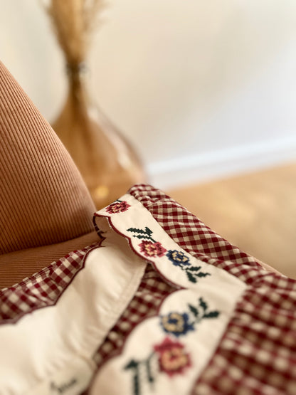 Blouse FAUSTINE vichy brodée