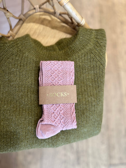 Chaussettes HONEYCOMB rose