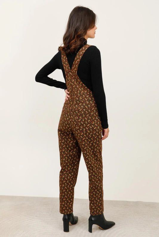 Salopette MANON fleurie marron