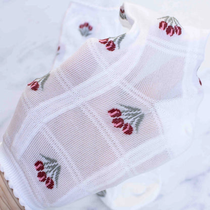 Chaussettes BOUQUET TULIP blanches
