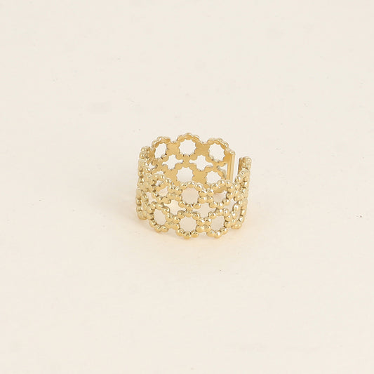 Bague AGLAÉ ajourée ronde