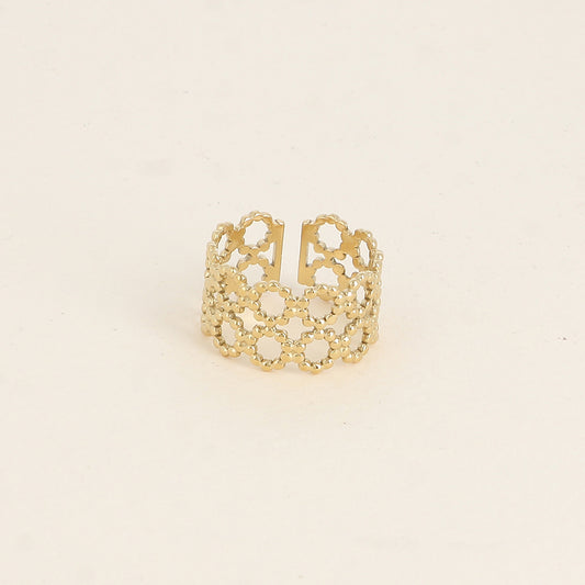 Bague AGLAÉ ajourée ronde