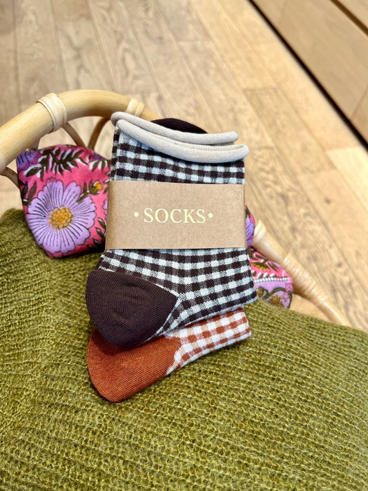 Chaussettes PIQUE-NIQUE chocolat