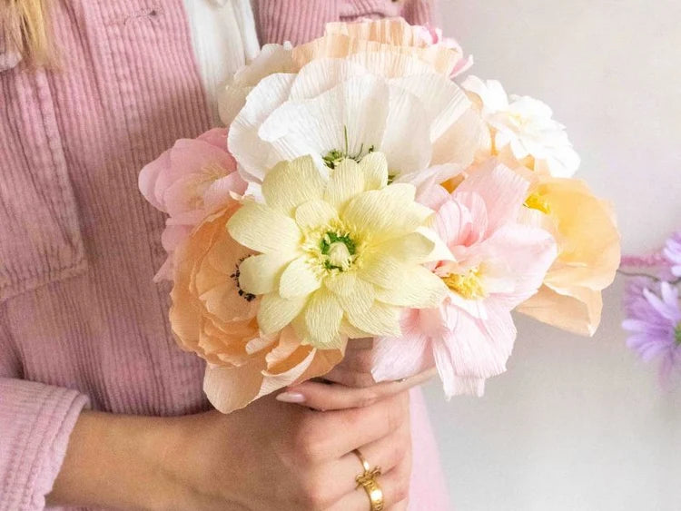 Kit DIY Mes fleurs en papier crépon