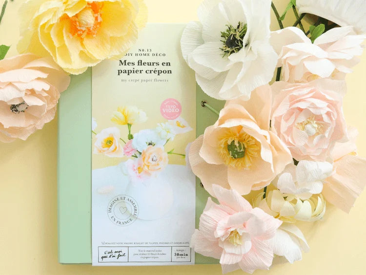 Kit DIY Mes fleurs en papier crépon