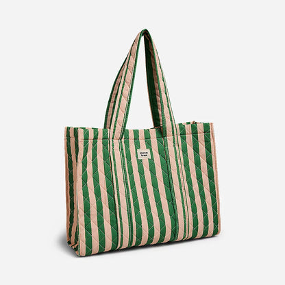 Cabas BIANCA rayé vert