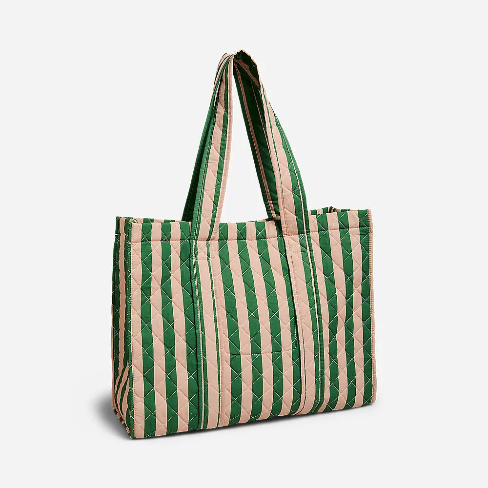 Cabas BIANCA rayé vert