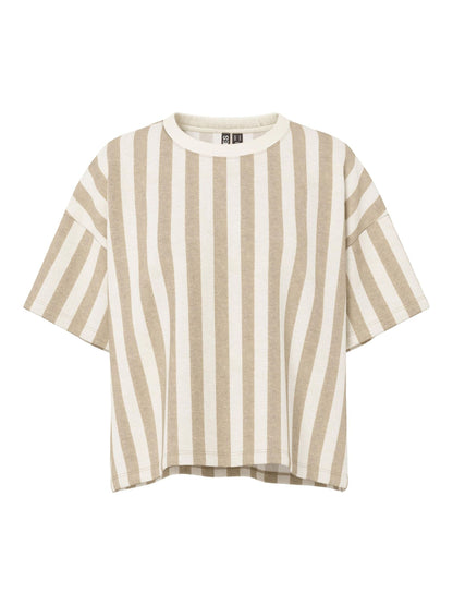 Sweat CHILLI rayé beige