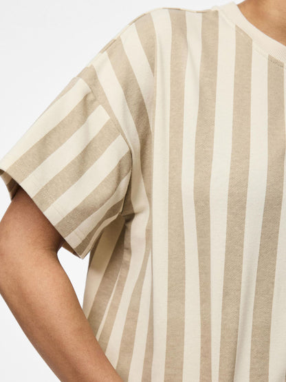 Sweat CHILLI rayé beige