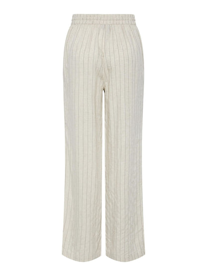 Pantalon PIA rayé beige