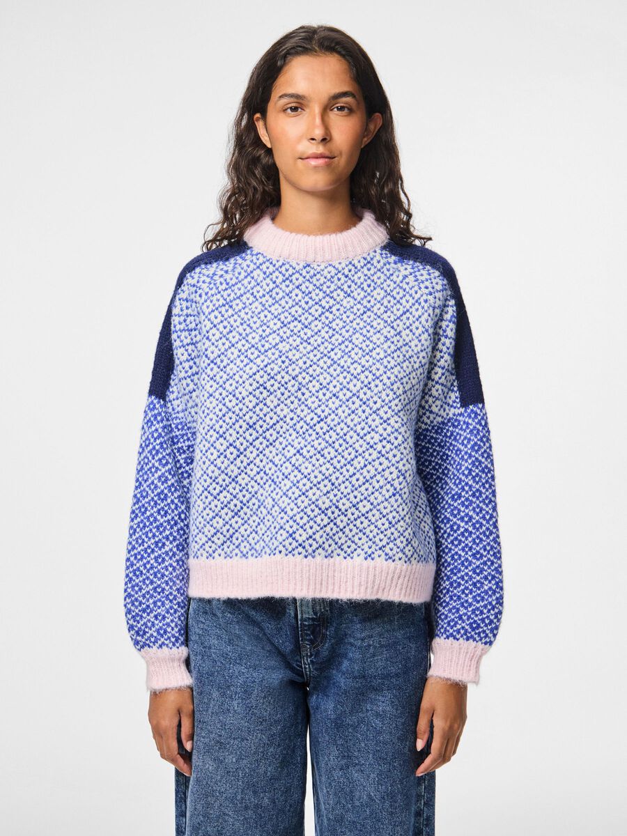 Pull REMIX bleu/rose