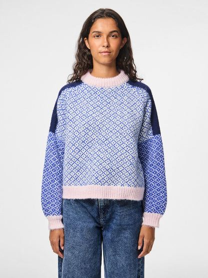 Pull REMIX bleu/rose