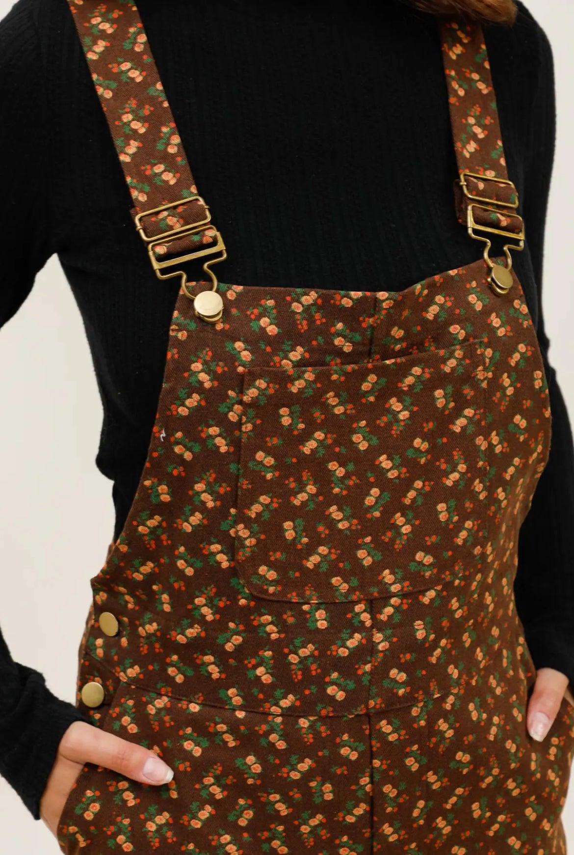 Salopette MANON fleurie marron