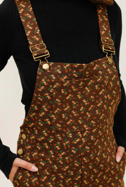 Salopette MANON fleurie marron