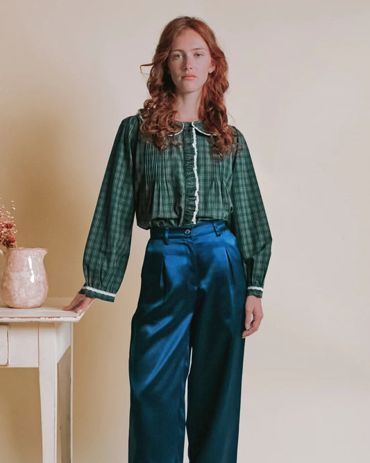 Chemise EBOTO carreaux verte