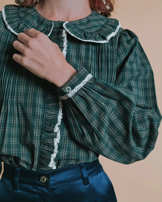 Chemise EBOTO carreaux verte