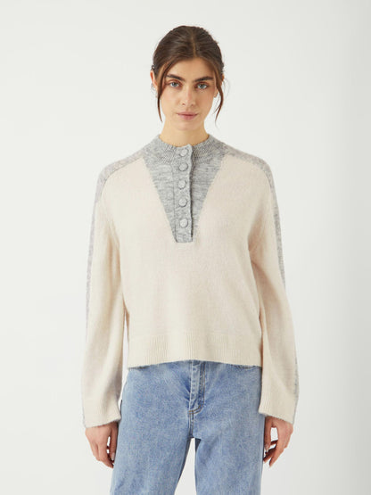 Pull VIVIO gris/écru