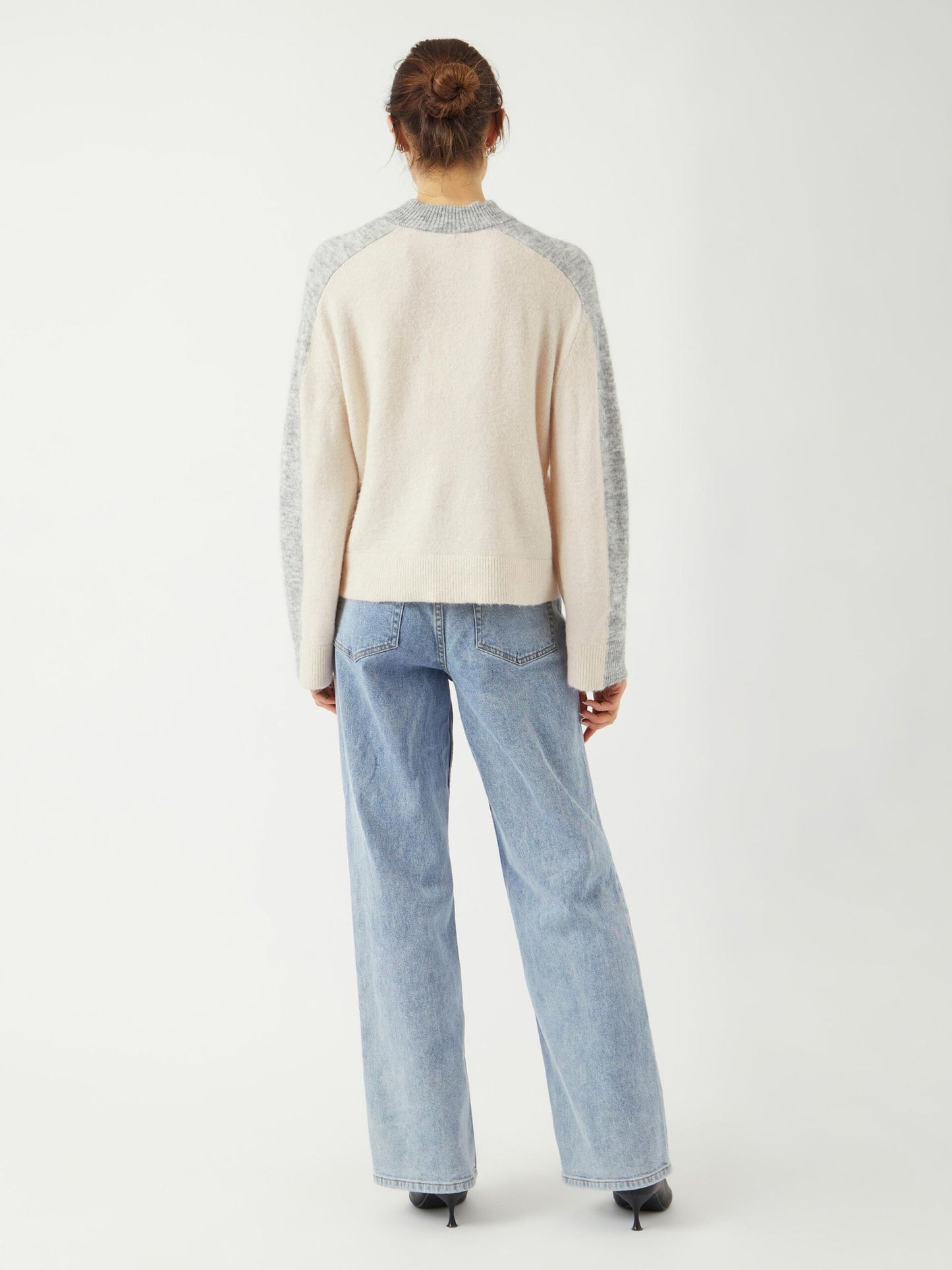 Pull VIVIO gris/écru