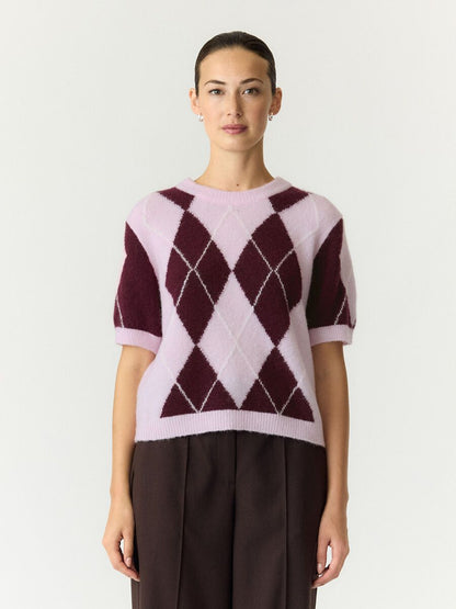 Pull JOHI rose/bordeaux
