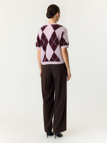 Pull JOHI rose/bordeaux