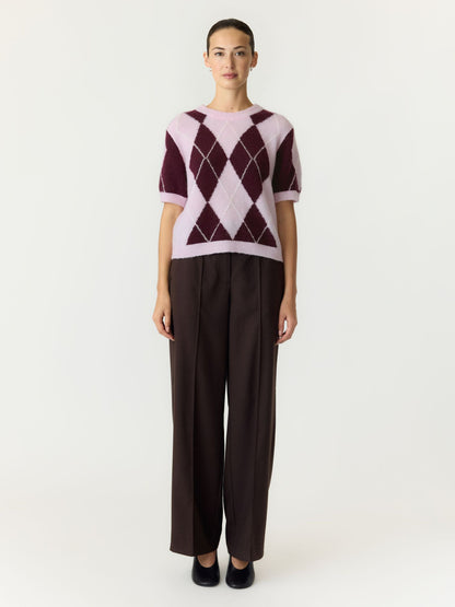 Pull JOHI rose/bordeaux