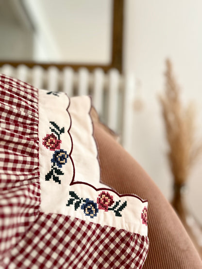 Blouse FAUSTINE vichy brodée