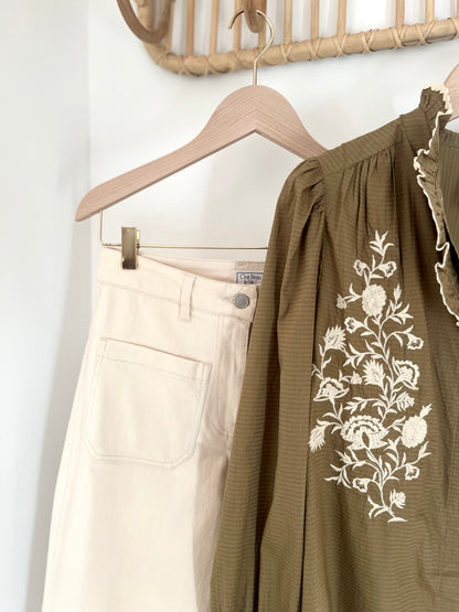 Chemisier ISIS brodé olive