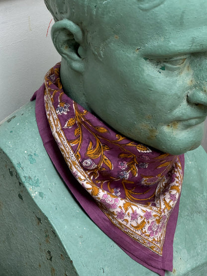 Petit foulard HALICARNASSE prune