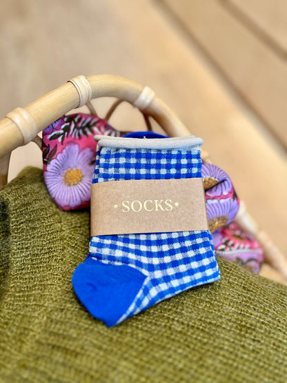 Chaussettes PIQUE-NIQUE bleu roi