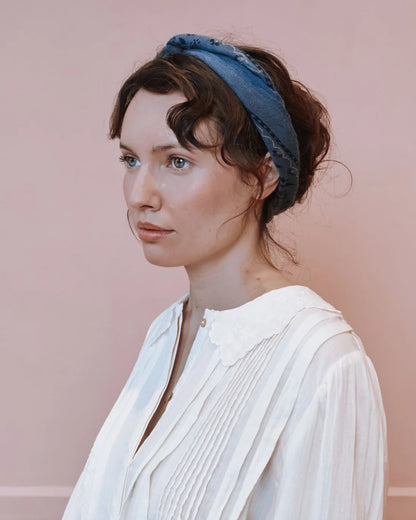 Foulard à nouer tulipe bleu