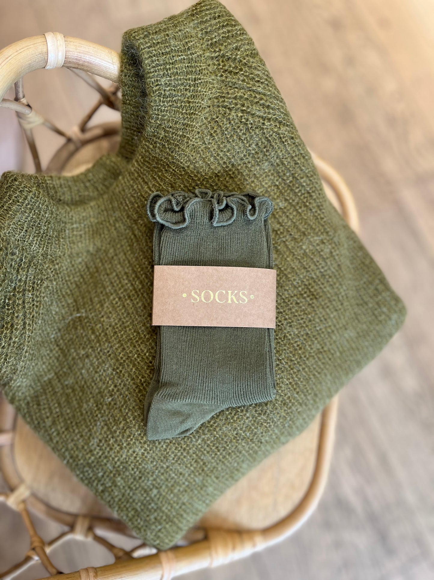 Chaussettes WEDNESDAY olive