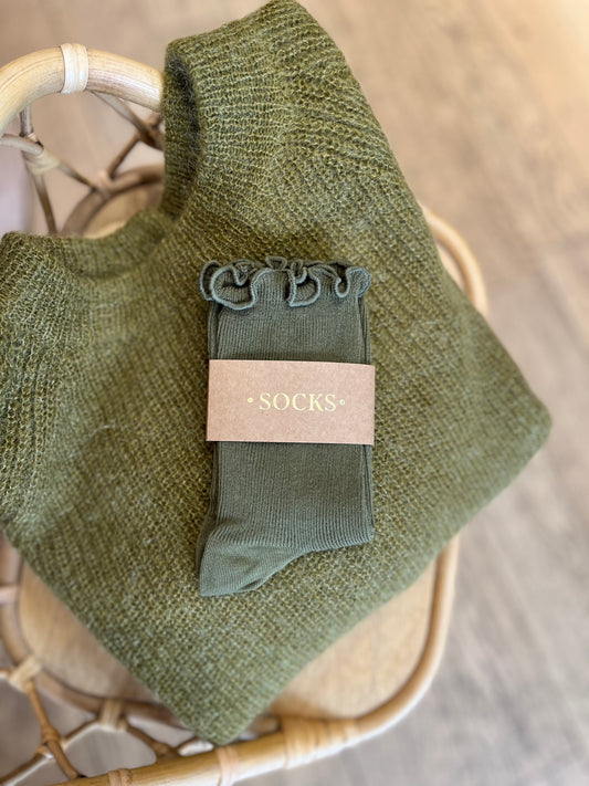 Chaussettes WEDNESDAY olive