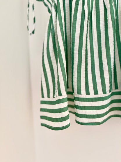 Top LOUISE rayé vert