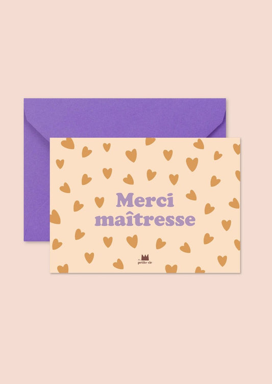 Carte postale MERCI MAÎTRESSE