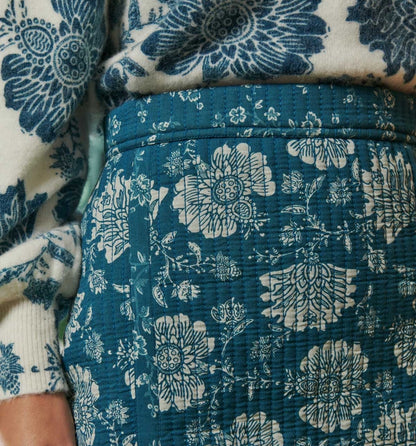 Jupe JUNE FLORA bleu