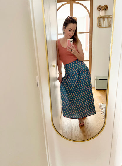 Jupe GARANCE bleue