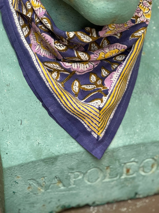 Petit foulard N° 113 Bleu