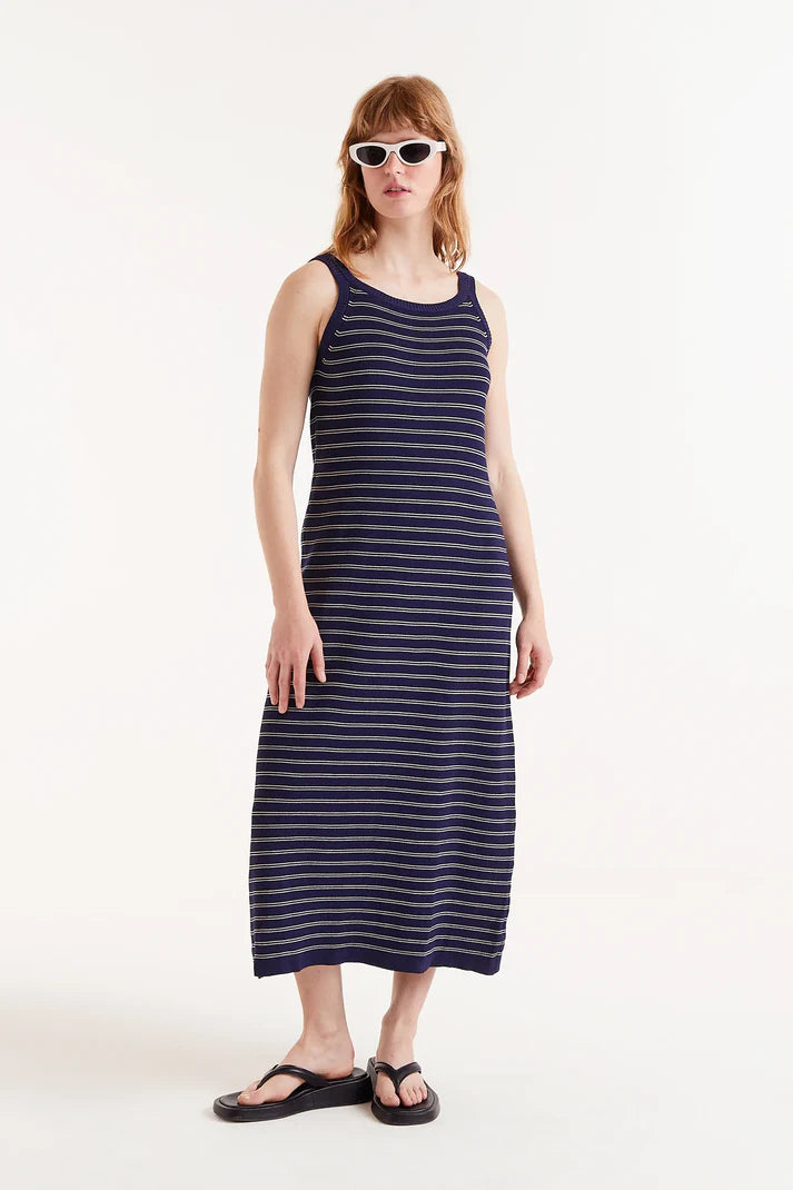 Robe AUGUST rayée marine