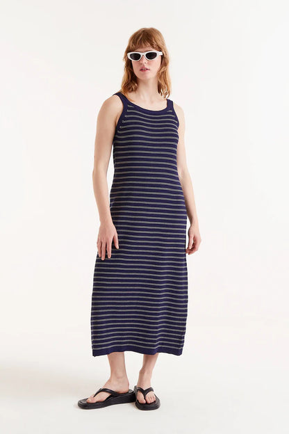 Robe AUGUST rayée marine