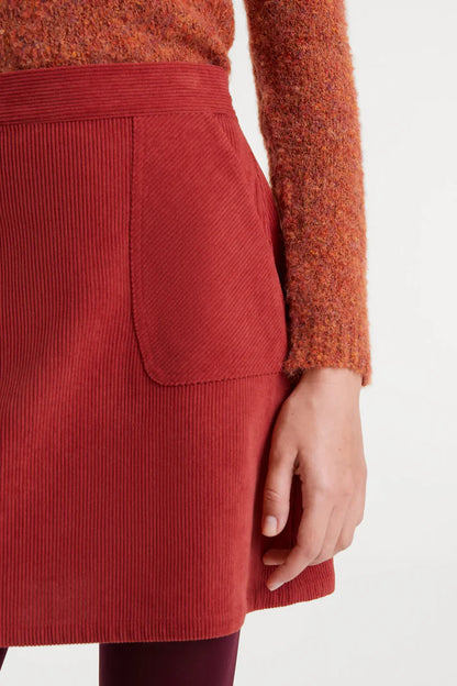 Jupe PAOLA velours terracotta