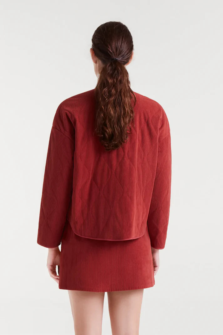 Veste MARIA velours terracotta