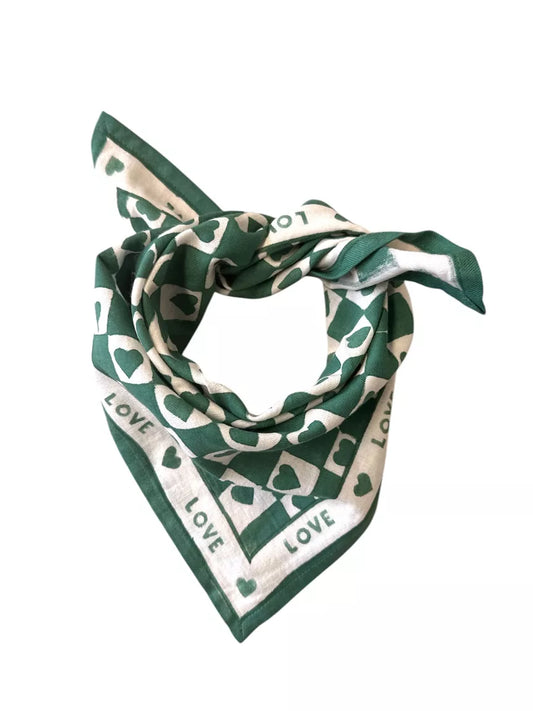 Petit Foulard GABRIEL COEUR vert