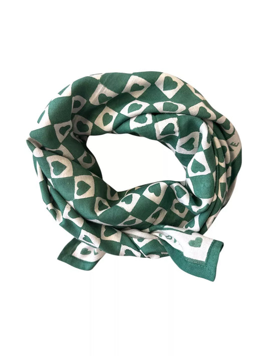 Foulard GABRIEL COEUR vert