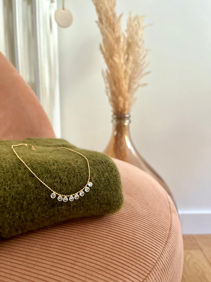 Collier MARIETTE pendentifs cristaux