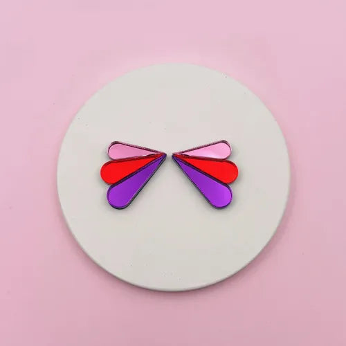 Boucles d'oreilles ARMANCE violet/rose/rouge