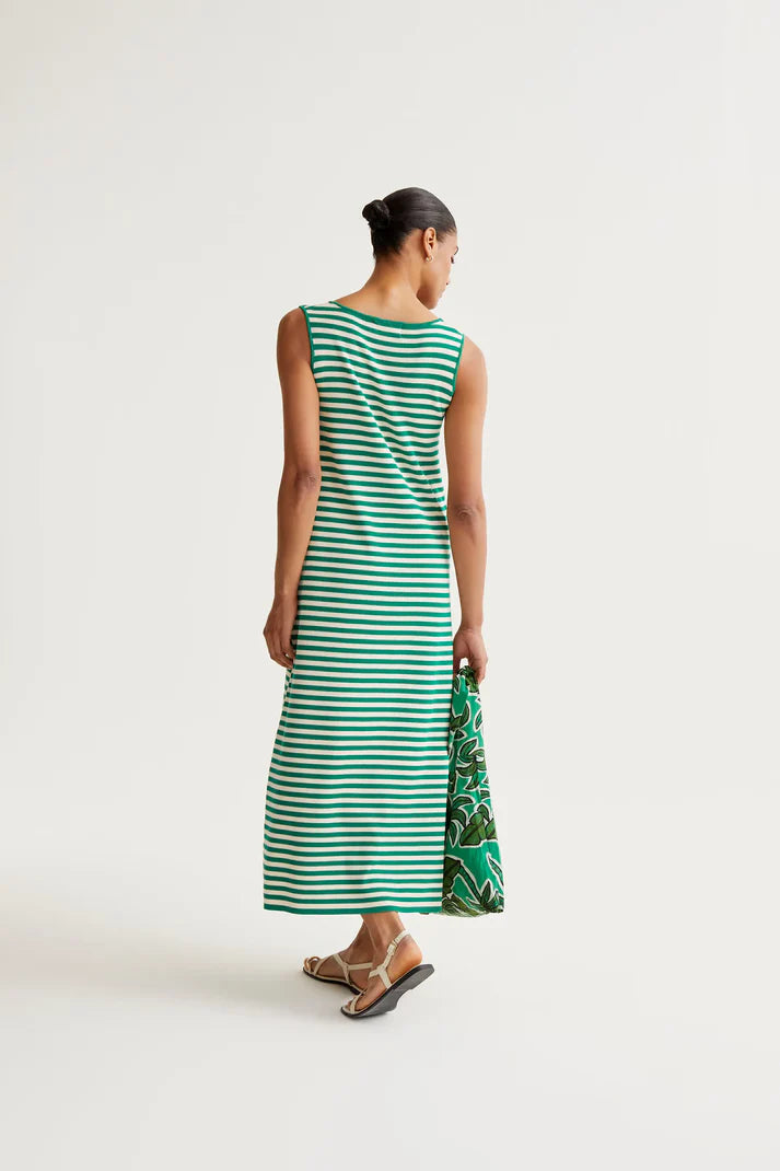Robe marinière HORTENSE verte